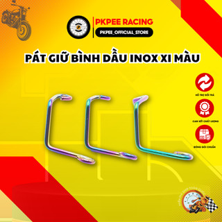 Pát Giữ Bình Dầu Inox Xi Màu Titan Phụ Kiện Xe PKPEE