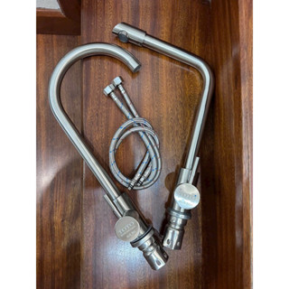 vòi rửa bát chậu nóng lạnh TOTO thương hiệu Nhật - vòi tròn - vuông inox mờ 304