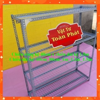 Kệ sắt v lỗ rộng 40cm x dài 1.5m, cao từ 60cm đến 1.5m nhiều tầng