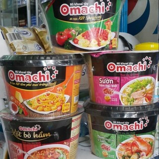 Tô mì Omachi tôm chua cay 5 sao, sườn hầm ngũ quả, xốt bò hầm,  trộn phô mai, trộn spaghetti