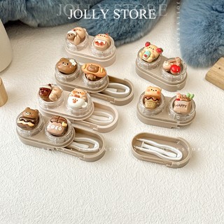 Khay đựng lens hình thú cute JOLLY kèm dụng cụ đeo