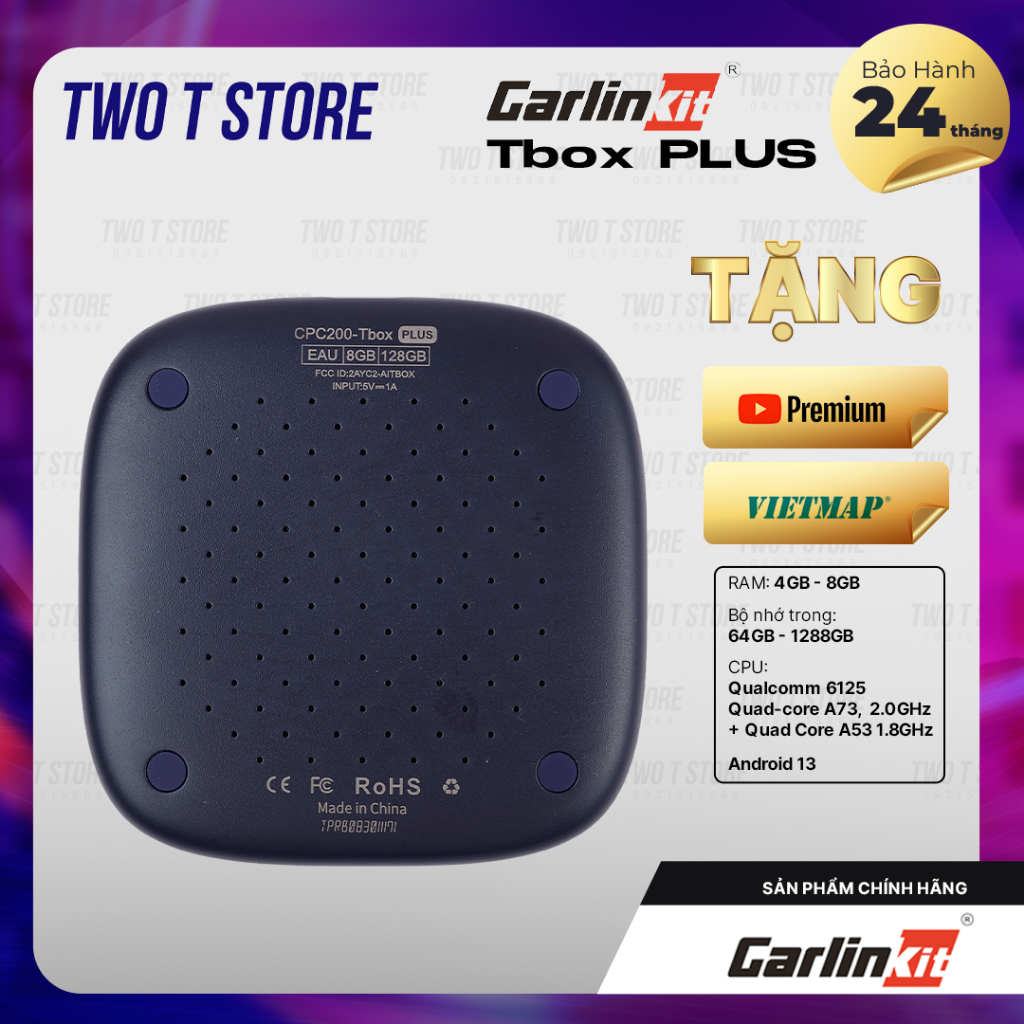 Carplay Android Box Chính Hãng Carlinkit Tbox Ambient 2025 Qualcomm 6225, Tbox Plus 2025 Qualcomm 6125, Android 13, ô tô | BigBuy360 - bigbuy360.vn