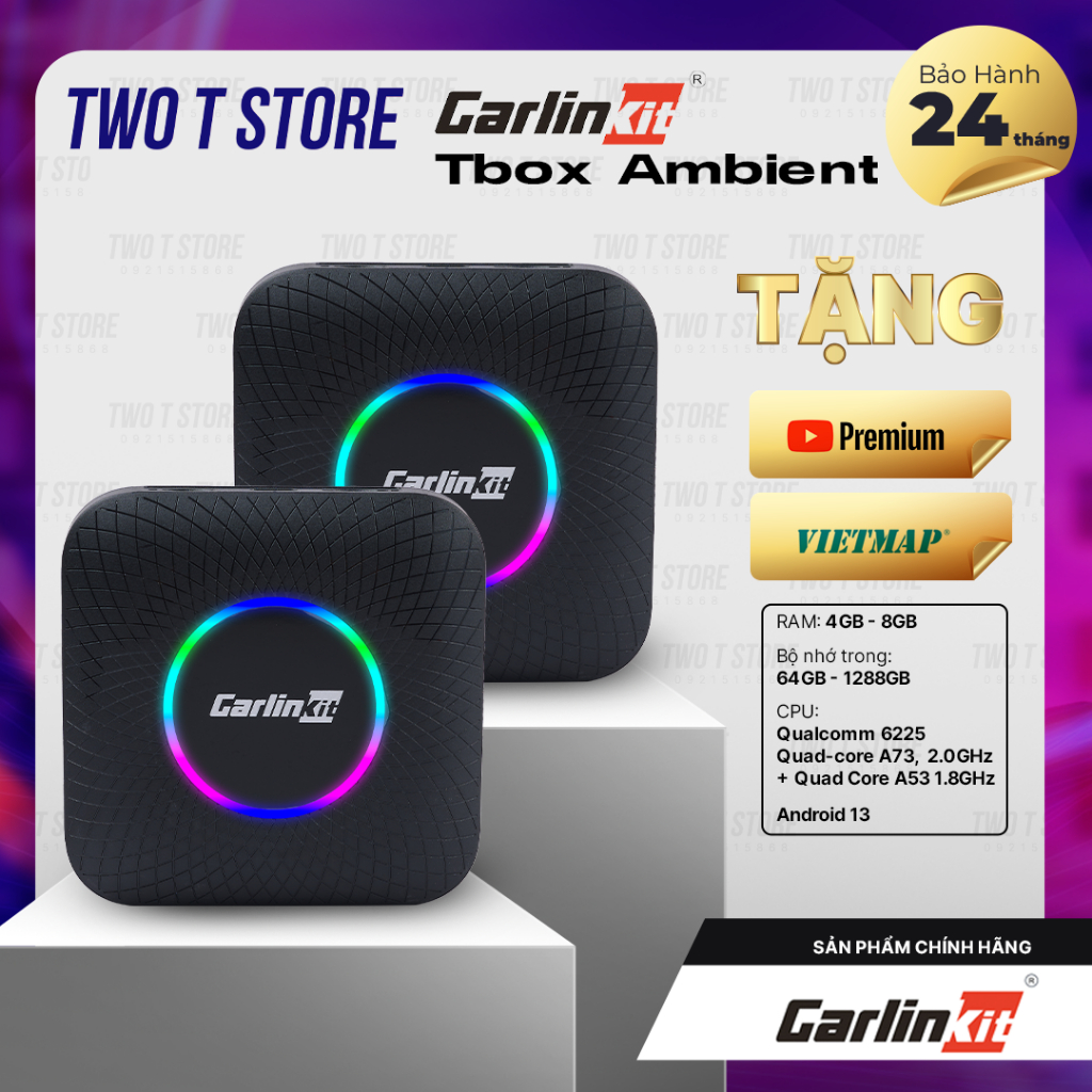 Carplay Android Box Chính Hãng Carlinkit Tbox Ambient 2025 Qualcomm 6225, Tbox Plus 2025 Qualcomm 6125, Android 13, ô tô | BigBuy360 - bigbuy360.vn