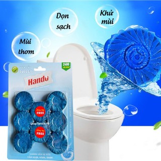 [HOT MUA 6 TẶNG 2 GIÁ KHÔNG ĐỔI] Vỉ 6+2 viên tẩy và làm thơm bồn cầu Hando TI326
