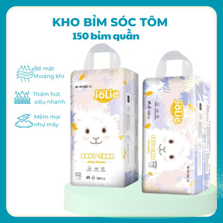 Combo 150 miếng bỉm/tã quần Jolie hàng xuất Anh phiên bản cao cấp đủ size M đến 3XL