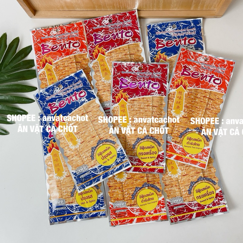 [COMBO 5 GÓI] Mực Bento Gói 4g Snack Mực Bento Thái Lan Đủ 3 Vị Mực Bento Siêu Cay, Đồ ăn Vặt