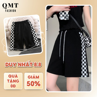 Quần đùi thể thao ốp CARO sườn vải thun mịn đàn hồi cao thấm hút mồ hôi tốt, short thể thao dạo phố, quần đùi mặc nhà