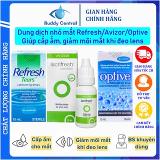 Nước nhỏ mắt, nước mắt nhân tạo Avizor Lacrifresh / Refresh Tears / Optive - Buddy Central
