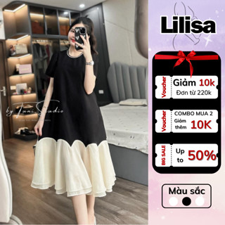 Đầm bầu đi tiệc, váy bầu thiết kế dáng dài babydoll, cổ tròn thêu đính đá sang chảnh, hàng nhập Quảng Châu cao cấp