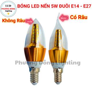 Bóng Đèn LED Nến (Quả Nhót) Dùng cho Đèn Chùm - Đuôi E14, E27
