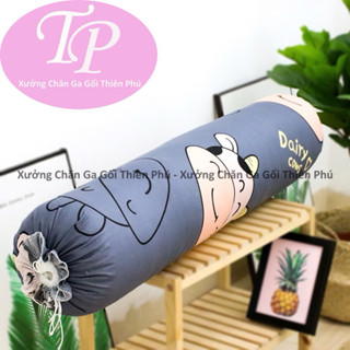 Gối Ôm Người Lớn Cao Cấp ( 1 Vỏ + 1 Ruột ) Bông Hạt Trắng Tinh Khiết - Kích Thước : 35cm x 105cm