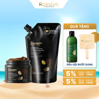 Tẩy da chết cơ thể cà phê Đắk Lắk Cocoon cho làn da mềm mại và rạng rỡ 200ml Rosslyn