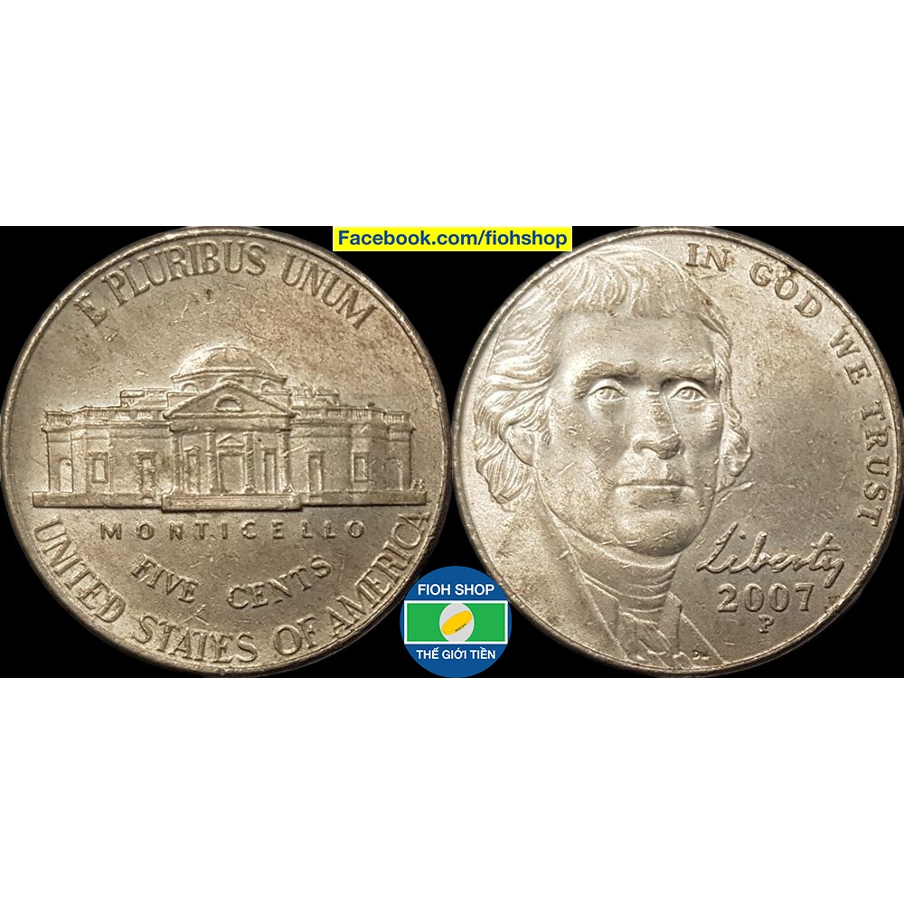 Đồng xu 5 Cents Mỹ (United States) 2006-Nay
