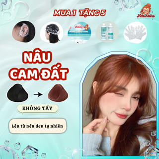 NÂU CAM ĐẤT AMIHAIRS [Tặng kèm 5 quà], Thuốc Nhuộm Tóc tại nhà Nâu Cam Đất Amihairs, Thuốc Nhuộm Tóc Chất Lượng Cao