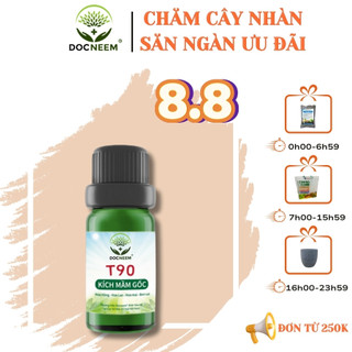 Kích mầm T90 DOCNEEM bật mầm tua tủa cho hoa hồng, lan, cây cảnh chiết xuất mầm gạo, giàu Auxin,hiệu quả sau 5 ngày,10ml