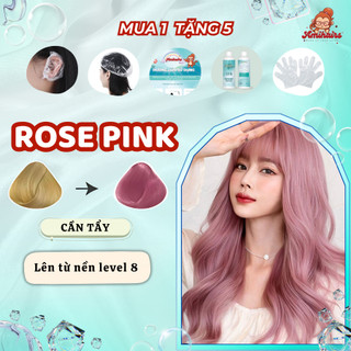ROSE PINK AMIHAIRS [Tặng kèm 5 quà], Thuốc Nhuộm Tóc tại nhà Rose Pink Amihairs, Thuốc Nhuộm Tóc Chất Lượng Cao Amihairs