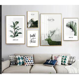 COMBO 5 TRANH DÁN TƯỜNG DÀY 5MM ĐẸP NHƯ TRANH TREO TƯỜNG - HOA LÁ THIÊN NHIÊN TRỪU TƯỢNG HIỆN ĐẠI FM29