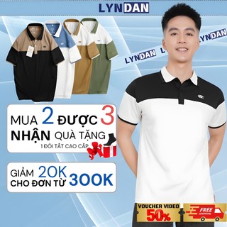 Áo polo cổ bẻ thêu ngực phối màu LYNDAN cao cấp, áo thun nam giá rẻ cổ bẻ phối màu cực đẹp siêu hot