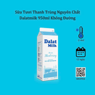 [TP HCM] -  Sữa Tươi Thanh Trùng Dalatmilk 950ml