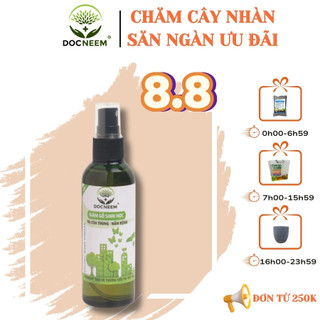 Giấm gỗ sinh học DOCNEEM phòng ngừa xua đuổi côn trùng, diệt nấm lá cho cây cảnh, rau củ quả, hoa hồng , phong lan 100ml