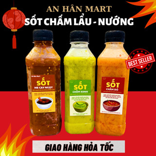 Sốt muối ớt đỏ, sốt muối ớt xanh, sốt me cay ngọt chấm lẩu nướng - vị đặc biệt, 100% nguyên liệu tươi