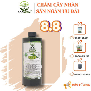 Dầu neem oil DOCNEEM hữu cơ phòng trị sâu bệnh hoa hồng, phong lan, cây cảnh, nguyên chất ép lạnh, hàng chính hãng 1L
