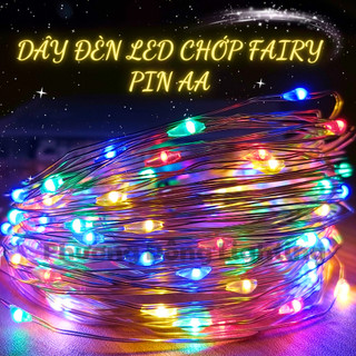 Đèn fairy light đèn đom đóm dùng pin aa trang trí siêu đẹp