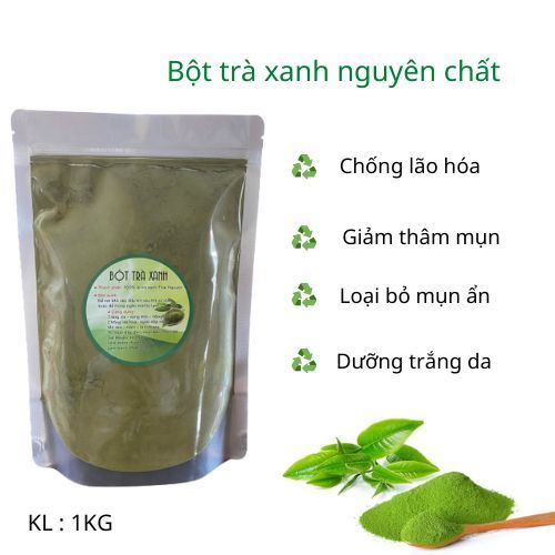 1kg bột trà xanh nguyên chất