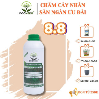 Phân bón hữu cơ kích hoa DOCNEEM cho hoa hồng, hoa lan, cây cảnh làm vườn, dung tích 1 lít