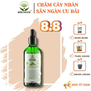 Dầu neem oil DOCNEEM hữu cơ phòng trị sâu bệnh hoa hồng, phong lan, cây cảnh, nguyên chất ép lạnh, hàng chính hãng 100ml