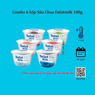 Combo 6 hộp sữa chua Đà Lạt Milk 100g