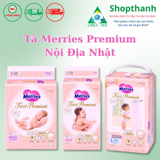 Bỉm - Tã Merries First Premium Size NB68, S62 Dán , M48 Dán, M46 Quần, L36 Quần , XL34Quần - Nội Địa Nhật