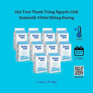 COMBO 10 HỘP SỮA TƯƠI THANH TRÙNG DALATMILK 450ML