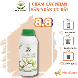 Phân bón hoa lan BIOGROW kích thân mầm lá, siêu kích kie lan, mầm to, cành khỏe, dung tích 500ml, chính hãng DOCNEEM