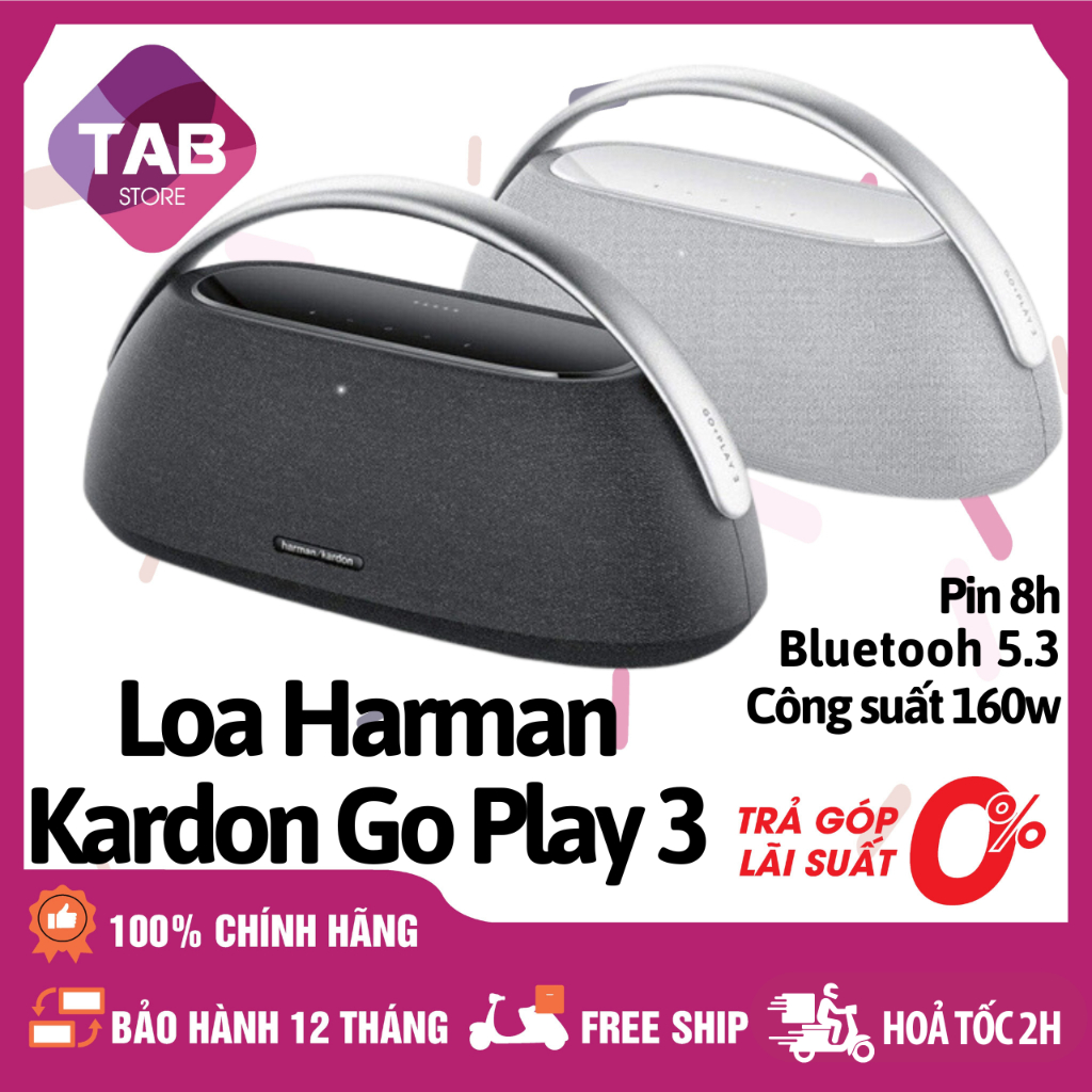 Loa Bluetooth Harman Kardon Go Play 3 - Chính Hãng (Bảo Hành 12 T)