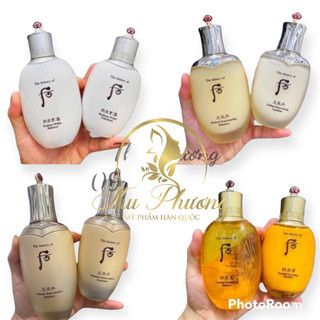 Cặp nước hoa hồng sữa dưỡng whoo tái sinh - whoo vàng 150ml