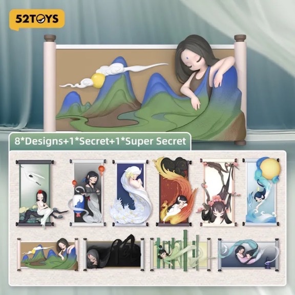 52Toys: Sleep Chinese Scrolls (Blind box set 8 hộp)