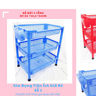 Trạn (Kệ) Bát 3 Tầng Nhựa Việt Nhật - Kèm Ống Đũa - Chất lượng tốt, giá siêu rẻ