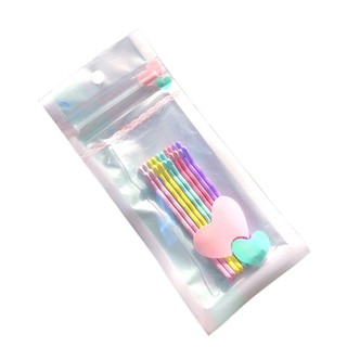 [Dịu Dàng Xinh Gái] Vỉ 10 Kẹp Tăm, Kẹp Ghim Kim Loại Mix Màu Phong Cách Hàn Quốc Ngọt Ngào