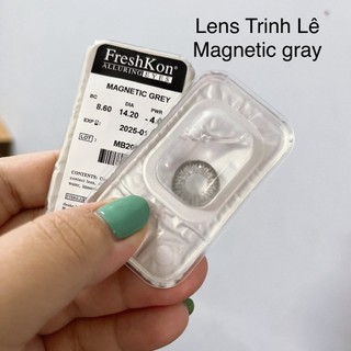Kính áp tròng 3 tháng Freshkon Magetic Grey- lens 3 month màu xám cận 0.00 đến 10.00 độ- 1 chiếc.