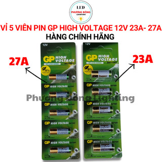 Vỉ 5 viên pin gp 12v 23a và 27a hàng chính hãng