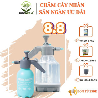 Bình xịt tưới cây MONROVIA phun sương tưới cây cảnh, vòi dài, tặng vòi ngắn, màu xanh, tiêu chuẩn Châu Âu