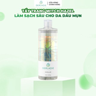 Nước Tẩy Trang Làm Sạch Sâu Cho Da Mụn Derladie Cleansing Water Witch Hazel 500ml