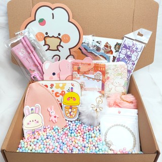 Hộp quà may mắn Lucky Box văn phòng phẩm cực hời box thử vận may trúng hàng siêu xinh - Lá tre shop