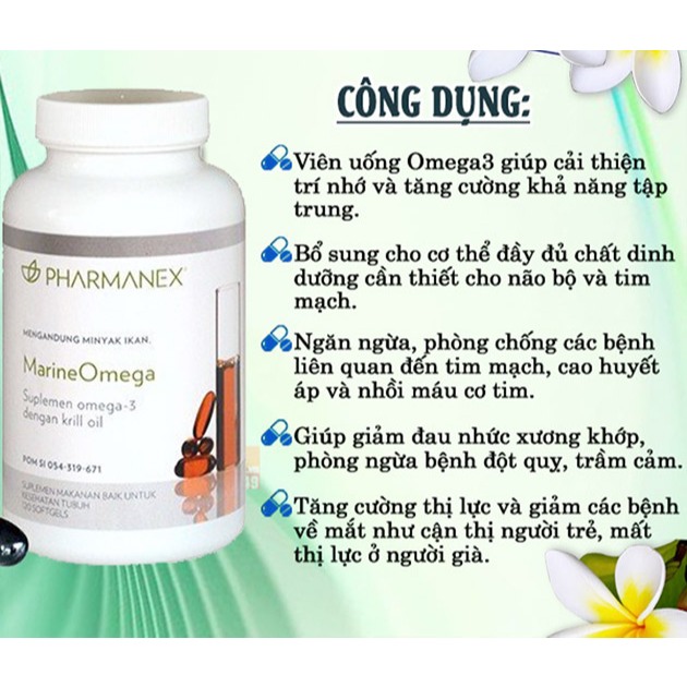 [ Hàng nhập khẩu ] Dầu nhuyễn thể Nuskin Marine Omega 3– dinh dưỡng cho da, tim và não – 120 viên/lọ