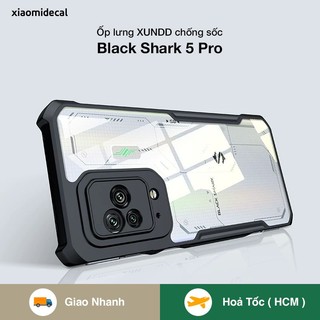Ốp lưng XUNDD Black Shark 5 Pro mặt lưng trong, viền TPU chống sốc