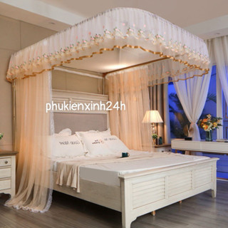 Màn/ Mùng khung inox không khoan tường B508 (khớp inox)