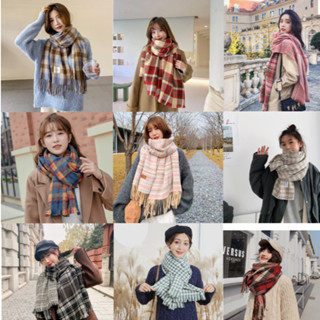 [Link tổng hợp] Khăn len nam nữ unisex quàng cổ, Khăn cashmere dày, mền mịn họa tiết caro thời trang thu đông - LETH02