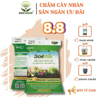 Đất trồng cây Soilmix MONROVIA cho kiểng lá, hoa hồng, sen đá, rau hữu cơ, bổ sung nấm đối kháng, đá perlite