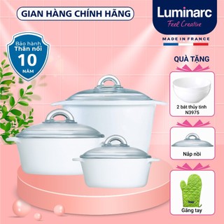 Nồi thủy tinh luminarc amberline dùng bếp từ, sản xuất tại pháp, bảo hành 10 năm - h6009tu/h5608tu/h6007tu